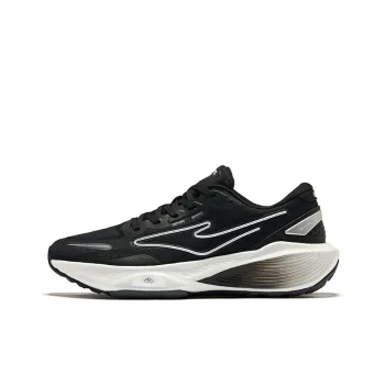 Erke Odd Bullet 5.0 Cushioning Wear Resistant Low Top Running Shoes Men's Jet Black Bright Silver