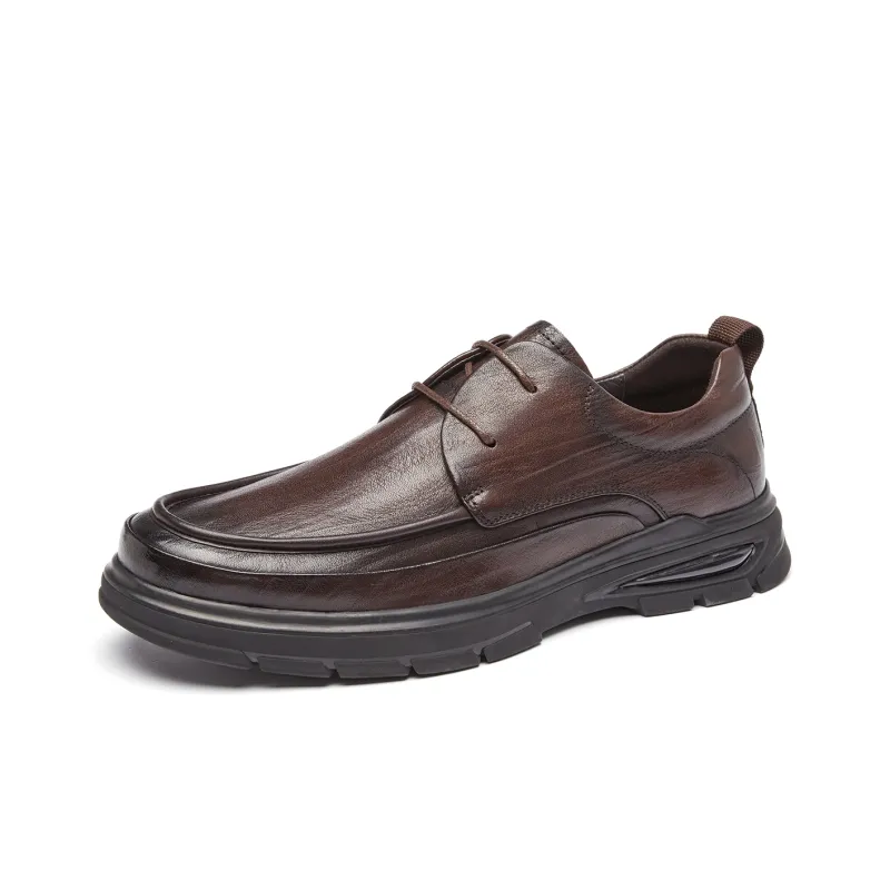 PLO CART Men's Casual Shoes Men Low Top Black/Brown-6