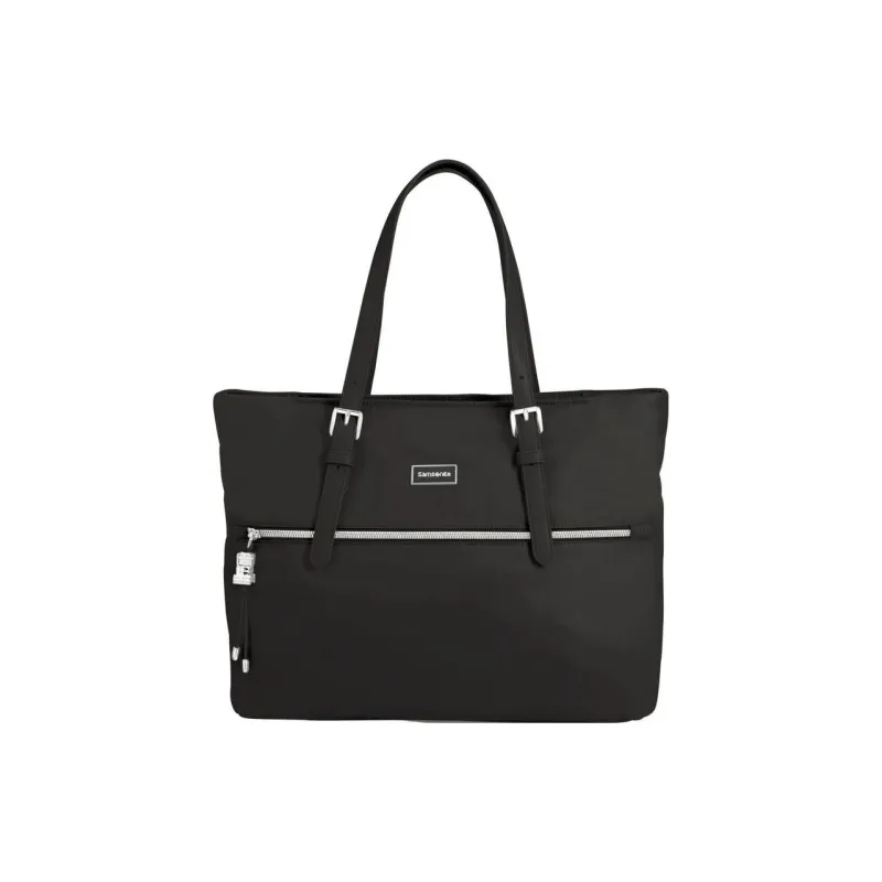 SAMSONITE Nylon Tote Bag Shopping Bag One Shoulder Handbag Medium Size Women's Black-0