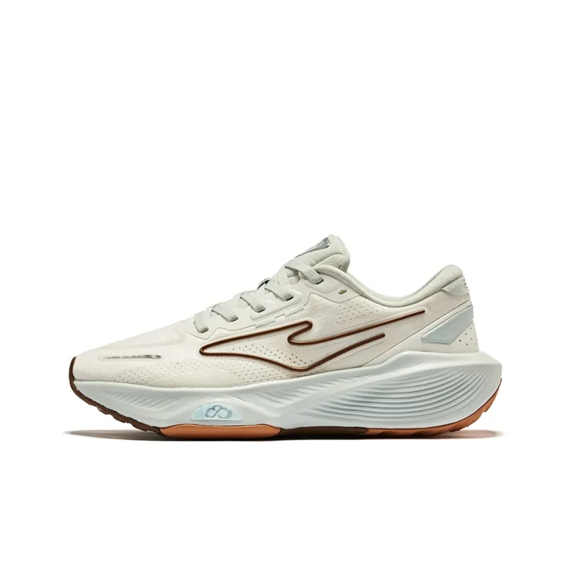Erke Odd Bullet 5.0 Running Shoes Women's Low Top Microcrystal White Light Gray Green-0