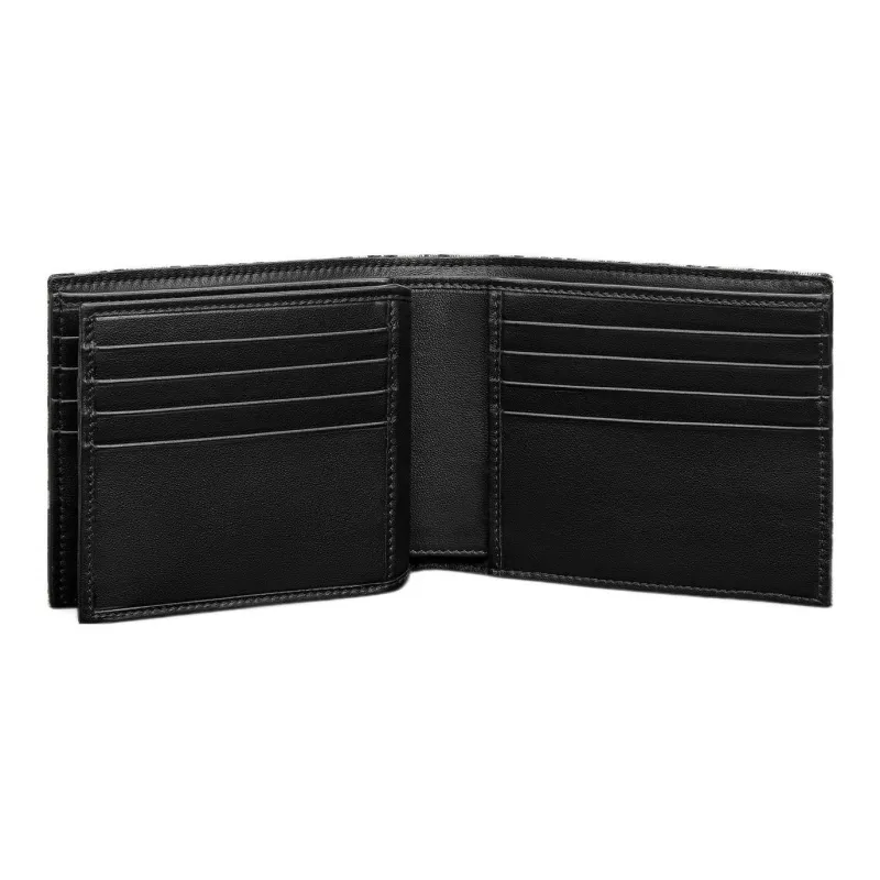 DIOR Canvas Canvas Bag Wallets Men's Beige & Black-4