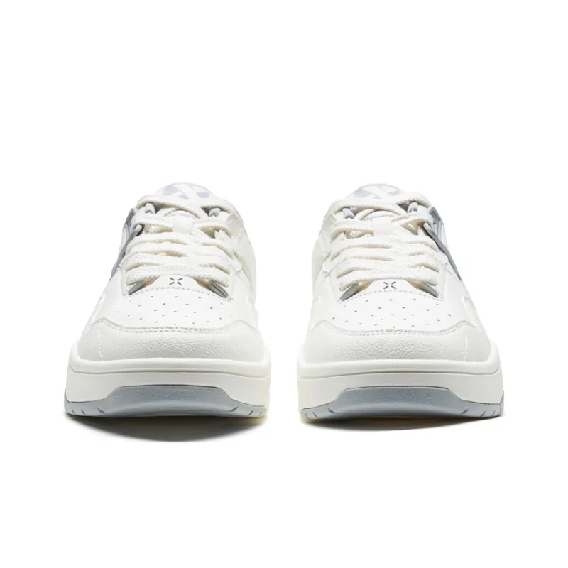 XTEP Low Top Skateboard Shoes Men's Sail White/Smoke Gray-3