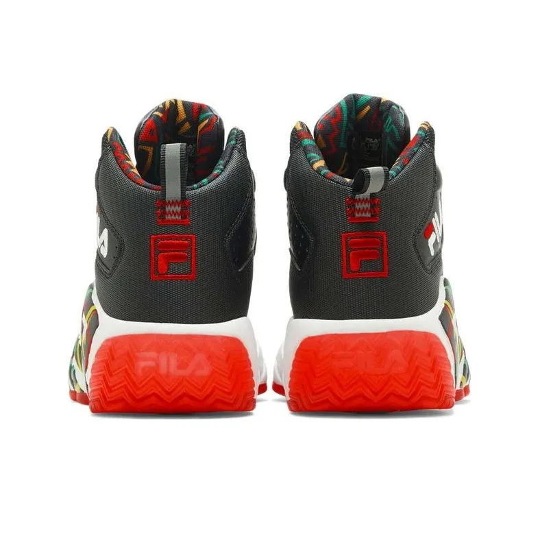 FILA Mashburn Cushioning Wear-Resistant High-Top Basketball Shoes Men's Black-3