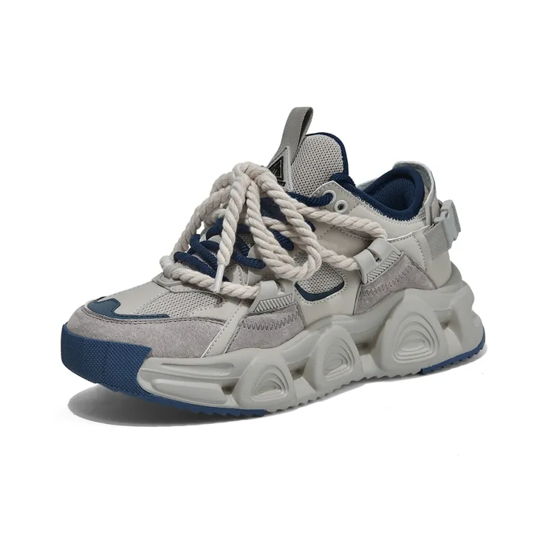 Masongarments Storm 1 Height Increasing Wear-Resistant Low-Top Chunky Sneakers Unisex Haze Gray-2