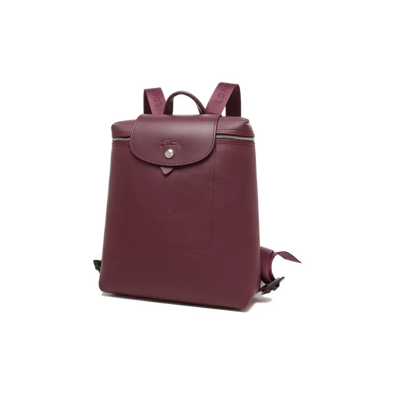 LONGCHAMP Coated Canvas Backpack Women's Burgundy-2