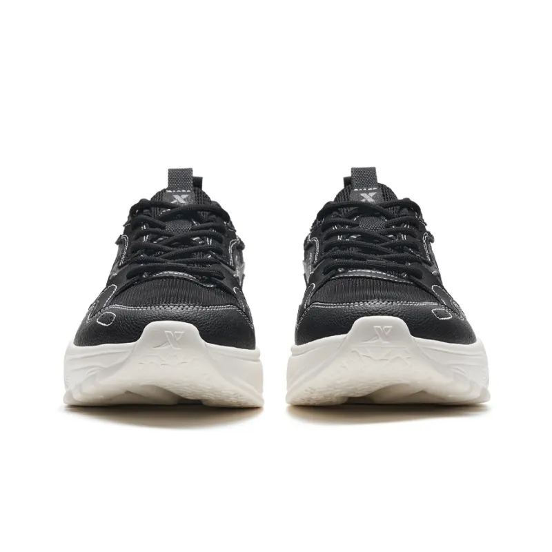 XTEP Abrasion Resistant Low Top Casual Shoes Men's Black-3