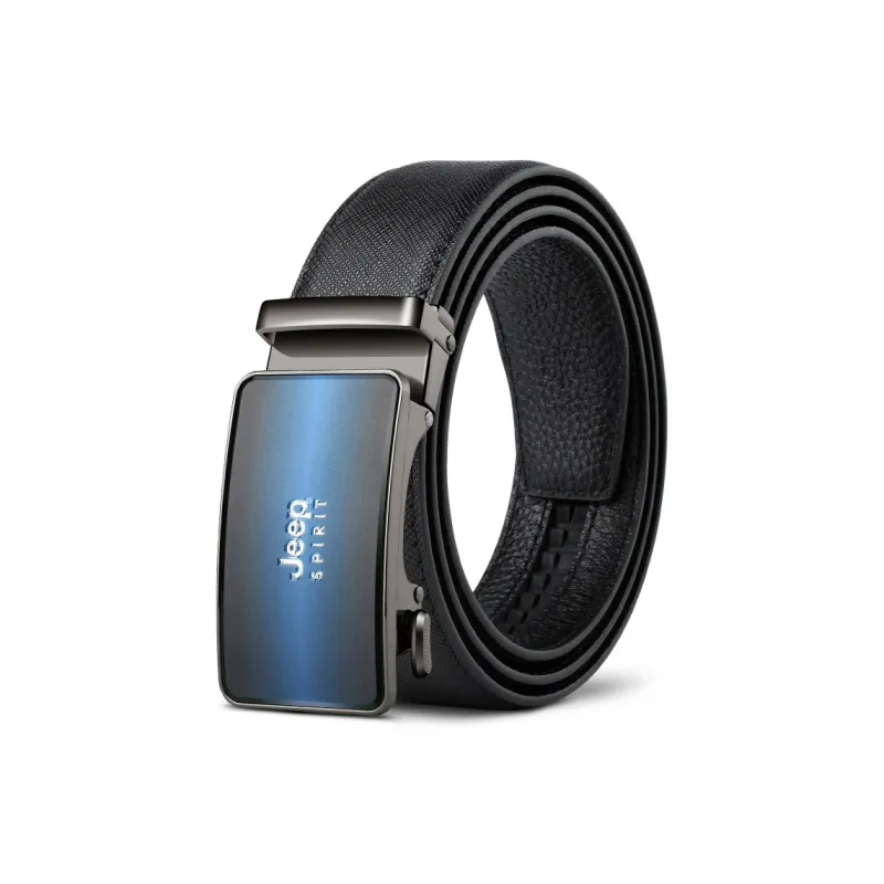 JEEP SPIRIT Luxurious Elegant Business Premium Automatic Buckle Leather Belts Men's Width 3.4cm-0