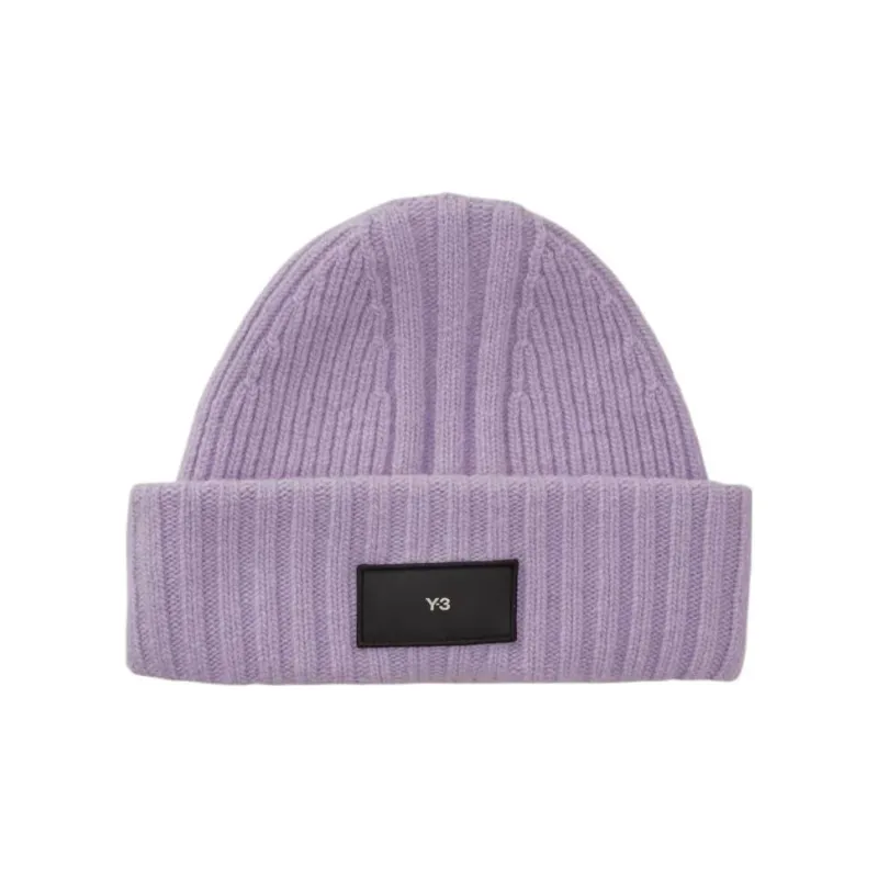 Y-3 Logo-patch Ribbed-knit Beanie-0