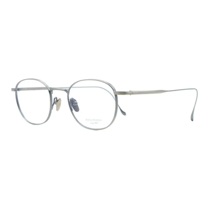 MASUNAGA Titanium Irregular Shape Eyeglass Frames Unisex Gothic Black-5