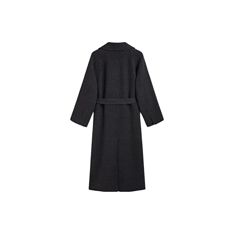Massimo Dutti Coats Women's Pitch Black Gray-1