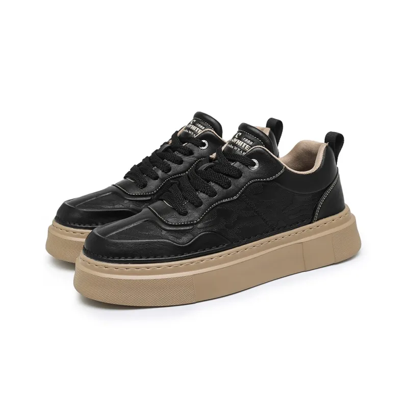 GERTOP Anti-Slip And Wear-Resistant Lightweight Breathable Height Increasing Platform Stylish Skateboarding Shoes Men's-2