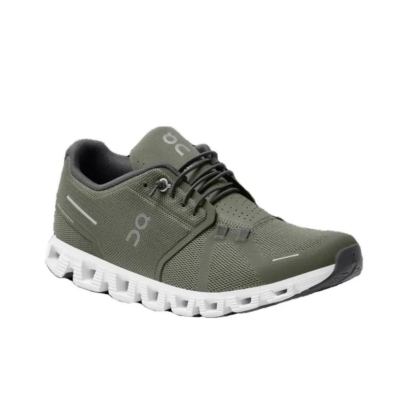 On Running Cloud 5 Olive Green White-2