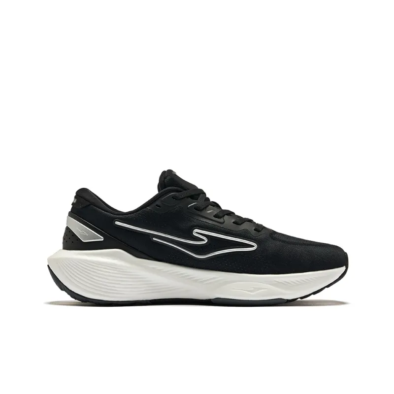 Erke Odd Bullet 5.0 Cushioning Wear Resistant Low Top Running Shoes Men's Jet Black Bright Silver-1
