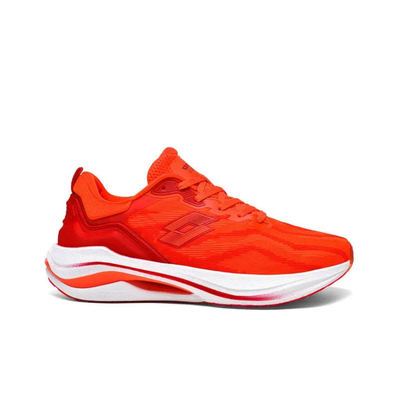 LOTTO Running Shoes Men Low Top Black/White/Neon Green/Orange Red/Red-16