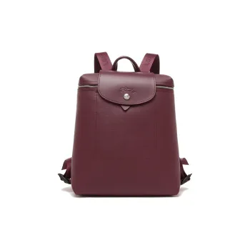 LONGCHAMP Coated Canvas Backpack Women's Burgundy
