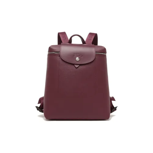LONGCHAMP Coated Canvas Backpack Women's Burgundy