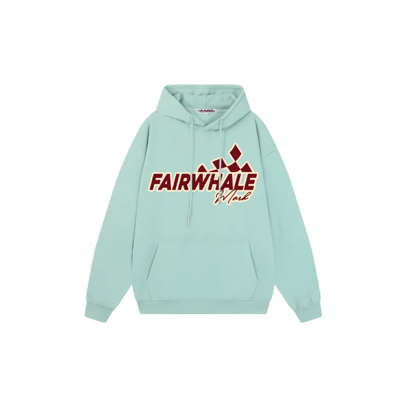 FAIRWHALE Letter Print Loose Fit Pullover Drop Shoulder Hoodie Unisex-27