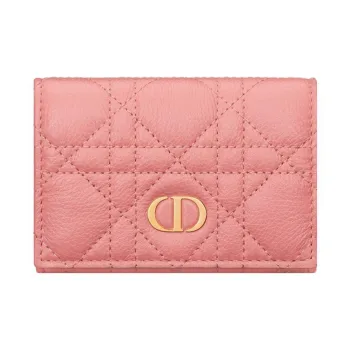 DIOR Caro Soft Calfskin Wallet Extra Small Women's Light Pink