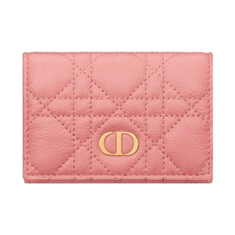 DIOR Caro Soft Calfskin Wallet Extra Small Women's Light Pink-0