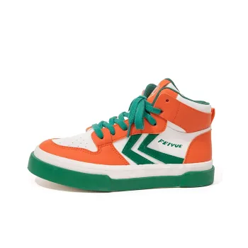 Feiyue Durable Breathable High Top Skateboard Shoes Women's Beige Orange Green