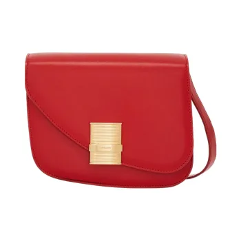 FERRAGAMO Calfskin Shoulder Bag, Crossbody Bag Regular Women's Flame Red
