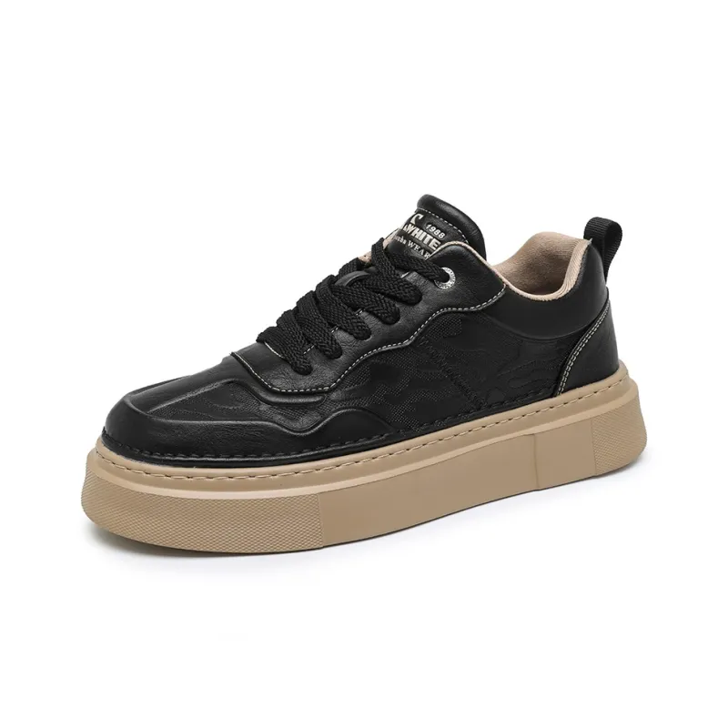 GERTOP Anti-Slip And Wear-Resistant Lightweight Breathable Height Increasing Platform Stylish Skateboarding Shoes Men's-1