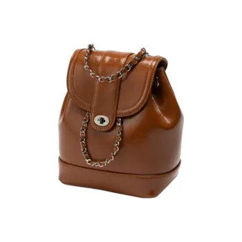 CARDINAL RED Cow Leather Backpack Regular Women's Camel Brown