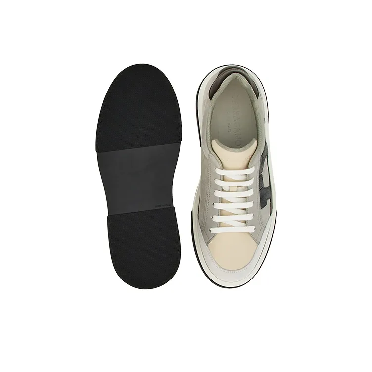 FERRAGAMO Gancini-embroidered Leather Sneakers-4