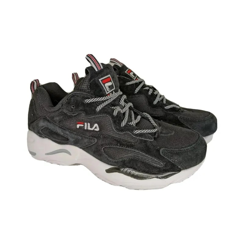 FILA Ray Tracer Durable Breathable Low Top Running Shoes Women's Black-1
