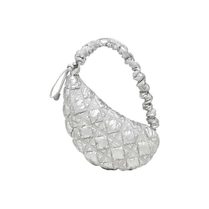 CARLYN Nylon Cloud Bag Portable Crossbody Bag Shoulder Bag Women's Silver-1