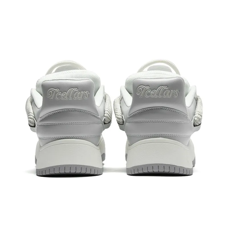 TCELLARS Mid Top Skateboard Shoes Unisex Cream Gray Box Limited Edition-4