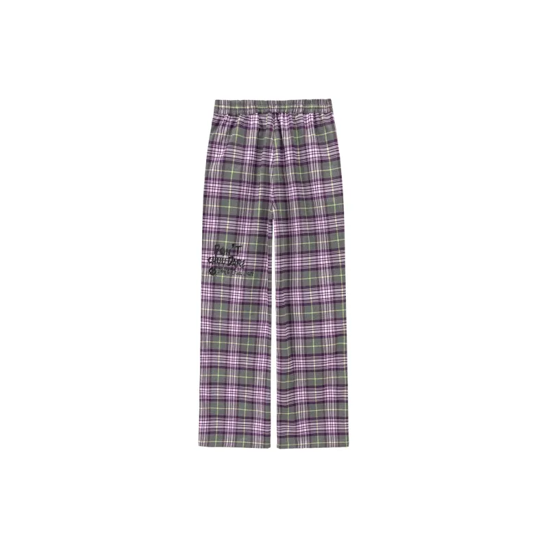 CHUU Casual Pants Women's Purple Plaid-1