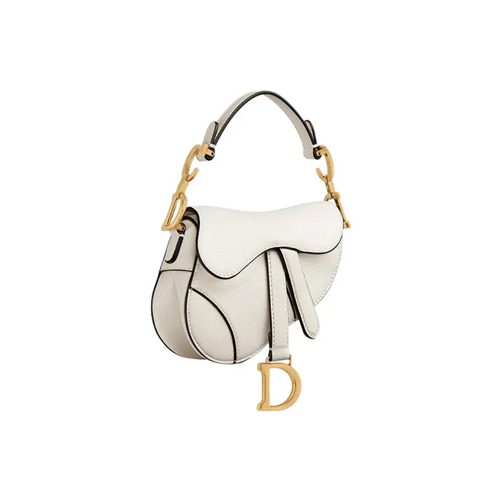 DIOR Saddle Goatskin Saddle Bag Shoulder Bag Crossbody Bag Handbag Extra Mini Women's Latte-2