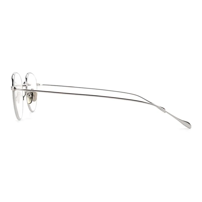 MASUNAGA Titanium Irregular Shape Eyeglass Frames Unisex-3