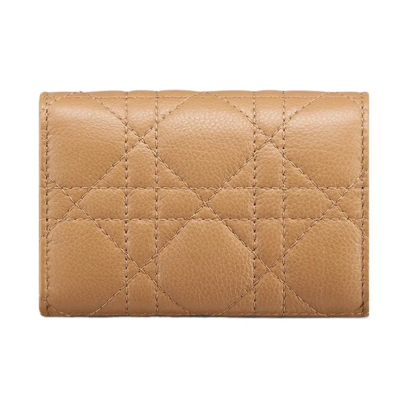 DIOR Caro Soft Calfskin Wallet Extra Small Women's Brown-2