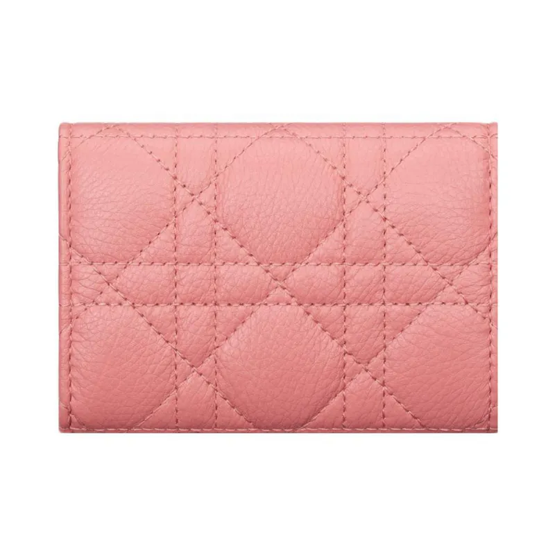 DIOR Caro Soft Calfskin Wallet Extra Small Women's Light Pink-2