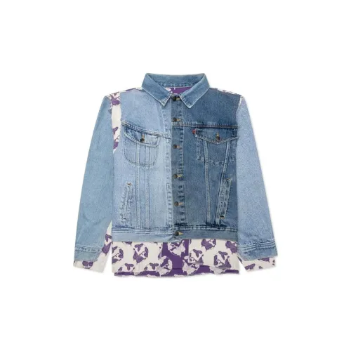 Needles Denim Jackets Unisex Blue