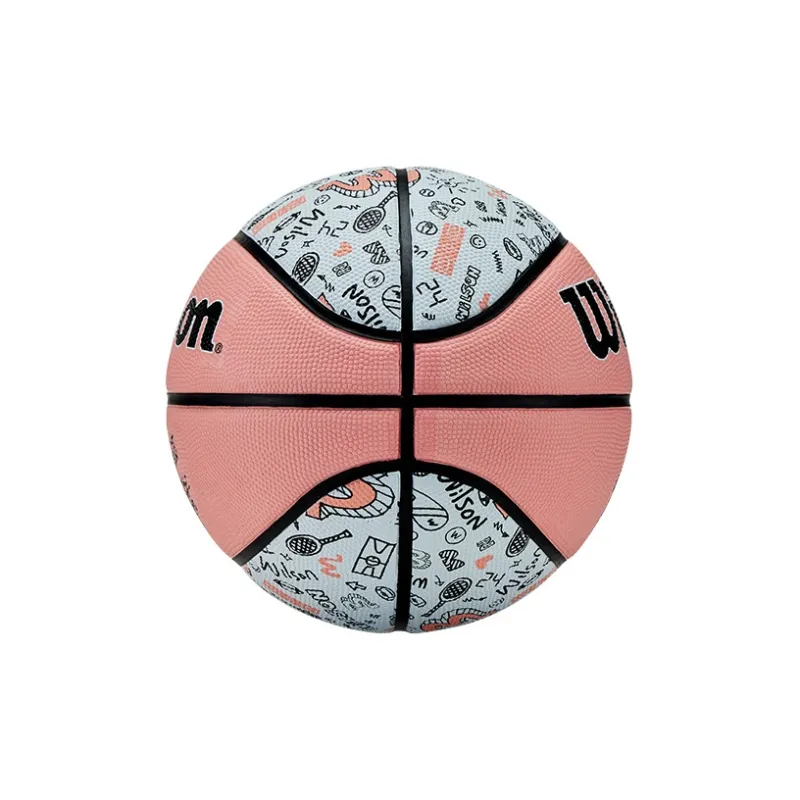 Wilson Rubber Basketball Light Pink Size 7 Training Unisex-4