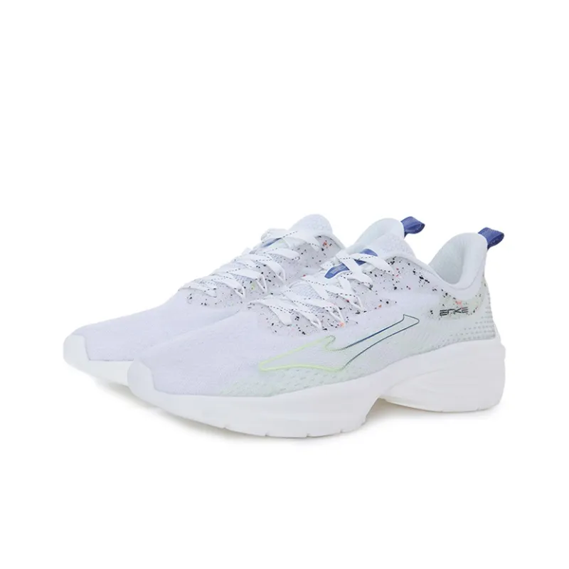 Erke Low-Top Running Shoes Men's True White Turquoise Blue-2