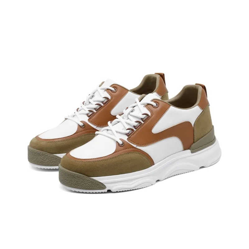 He Jinchang Low Top Casual Shoes Men's Yellow-4
