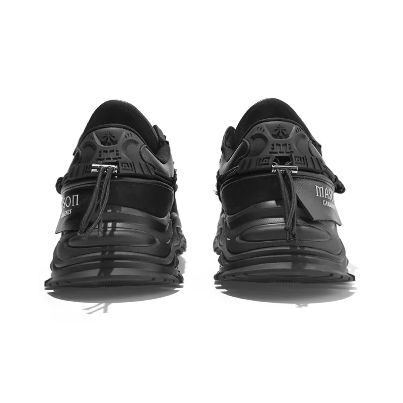 Masongarments Shark Tooth No. 1 Height Increasing Wear-Resistant Low-Top Chunky Sneakers Unisex Moon Ink Black-3