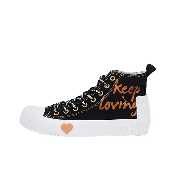 ISTEP High Top Canvas Shoes Women's Black-1