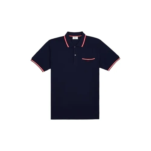 BALLY Polo Shirts Men Dark Blue