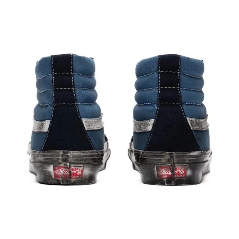 Vans Vault Ua Og Sk8 Hi Lx Stressed Navy Blue-3