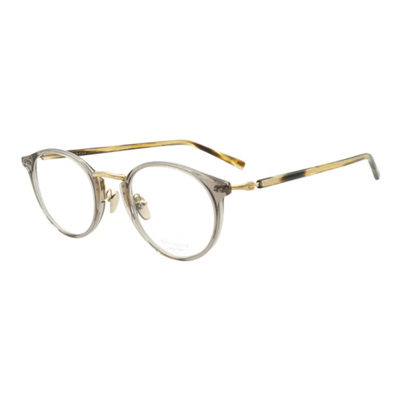 MASUNAGA Plate Frame Irregular Shape Eyeglass Frames Unisex Multicolor-3