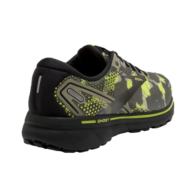 Brooks Ghost 14 'Camo - Lime Punch Black'-2