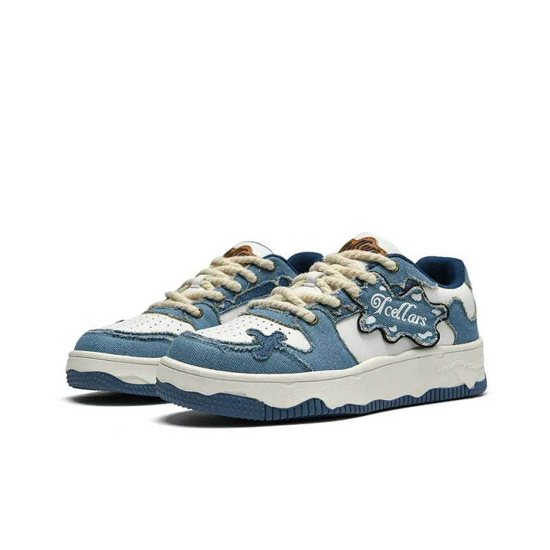TCELLARS Auspicious Clouds Low Top Skateboard Shoes Unisex Denim Blue Box Limited Edition-3