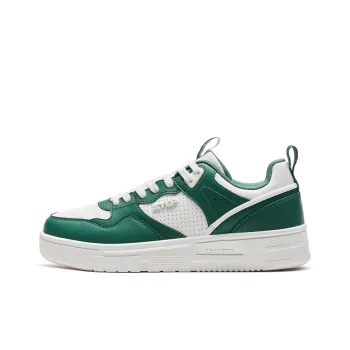 XTEP Alfalfa White Skateboard Shoes Men Low Top Deep Emerald Green/Sail White