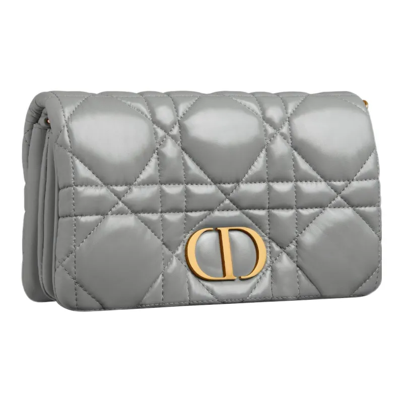DIOR Caro Cow Leather Handheld Shoulder Bag Crossbody Bag Mini Women's Lime Gray-1