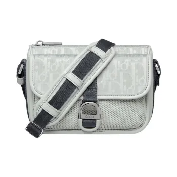 DIOR Aqua Nylon Shoulder Bag Crossbody Bag Mini Unisex Glacier Color